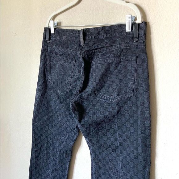 Vintage Tom Ford For Gucci Authentic Black Gray Jeans Pants Straight Leg Size 40 - Picture 4 of 9